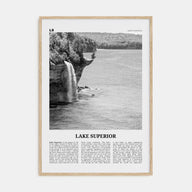 Lake Superior Travel B&W Poster