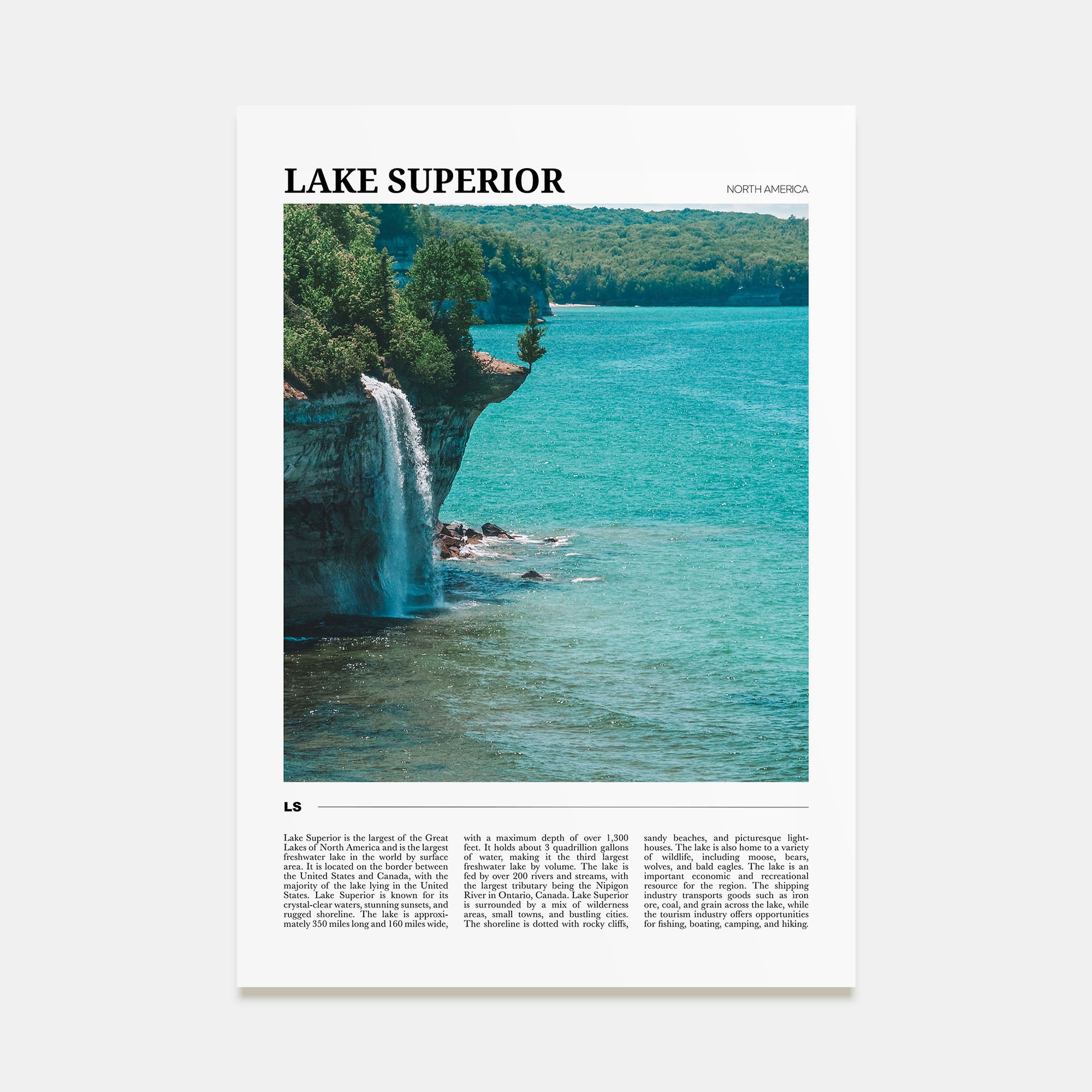 Lake Superior Travel Color Poster
