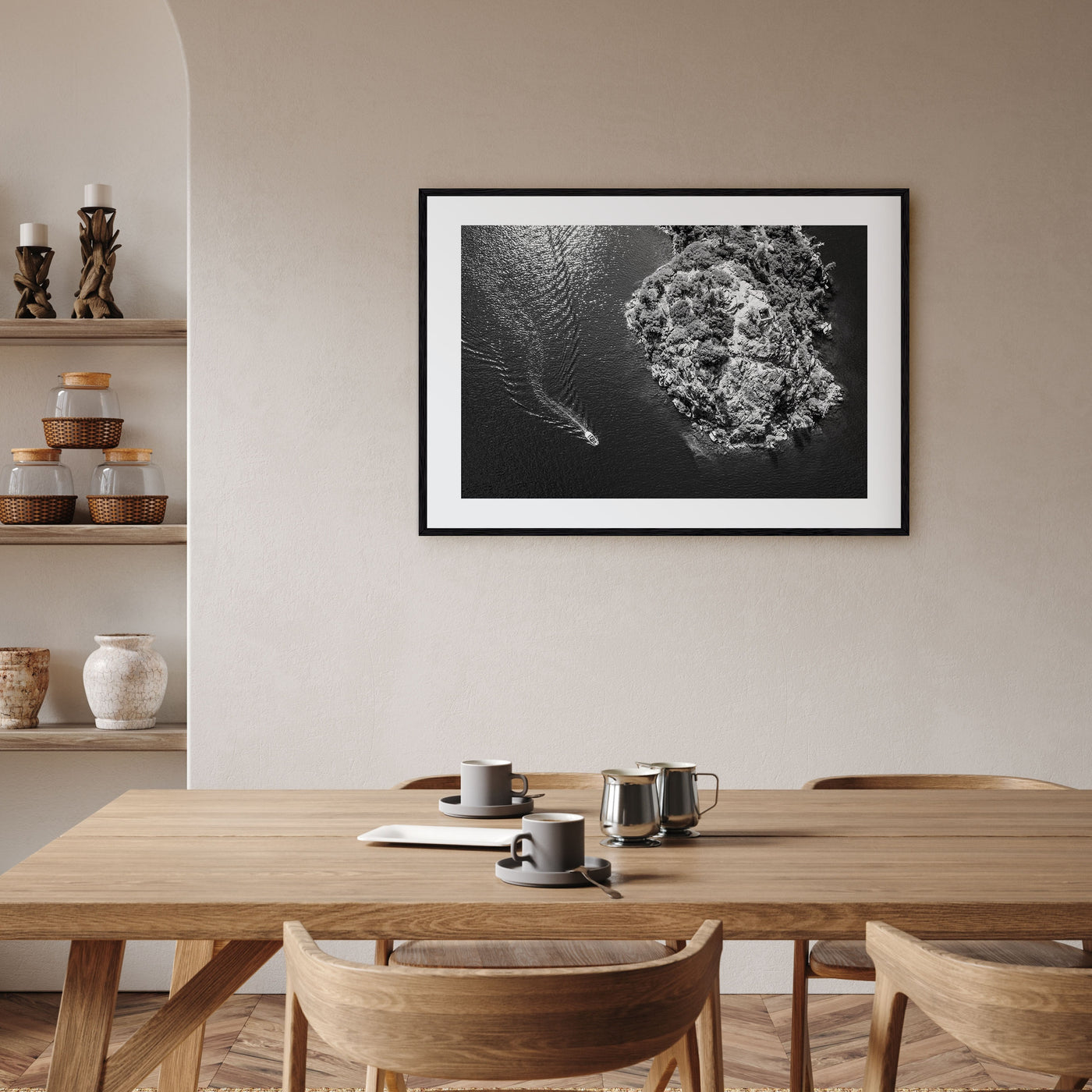 Lake Tahoe Landscape B&W Poster
