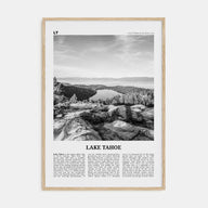 Lake Tahoe Travel B&W No 2 Poster