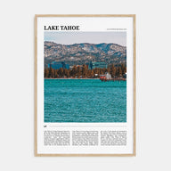 Lake Tahoe Travel Color No 2 Poster