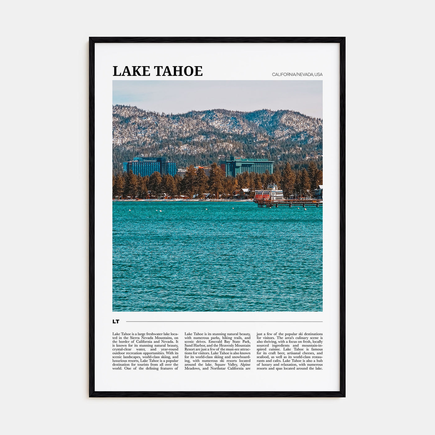 Lake Tahoe Travel Color No 2 Poster