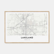 Lakeland Map Landscape Poster