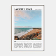 Lamberts Beach Travel Color Poster