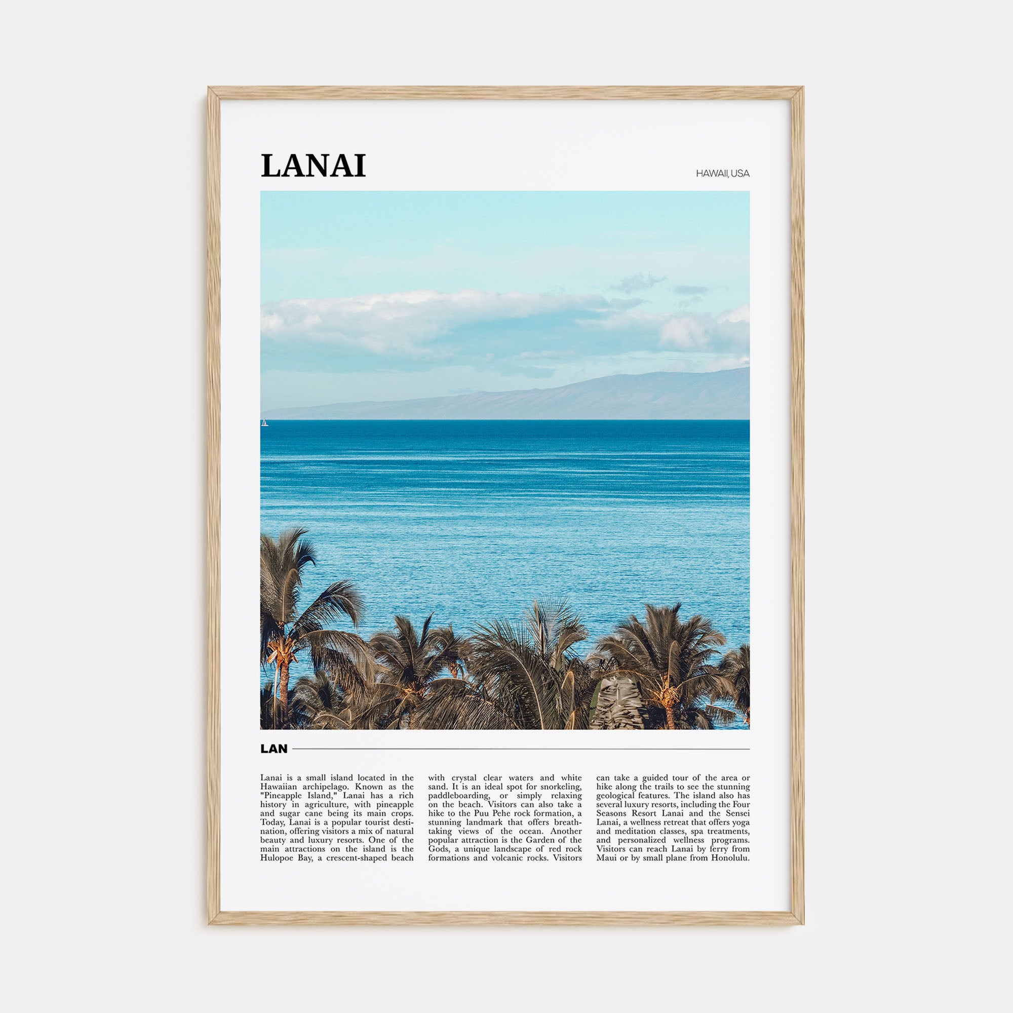 Lanai Travel Color Poster