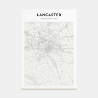 Lancaster, Pennsylvania Map Portrait Poster