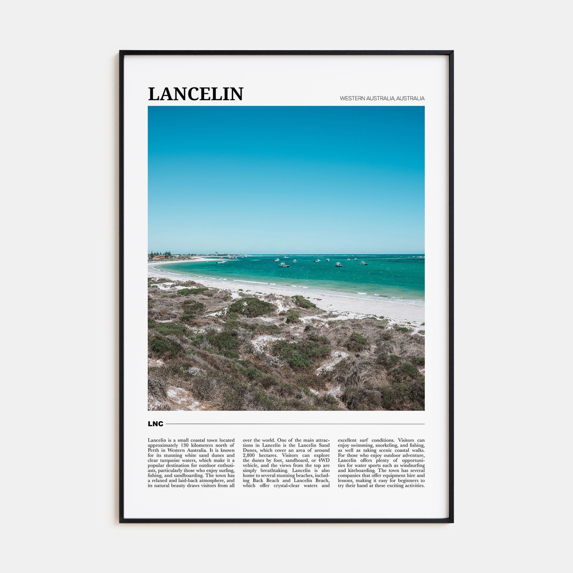Lancelin Travel Color Poster