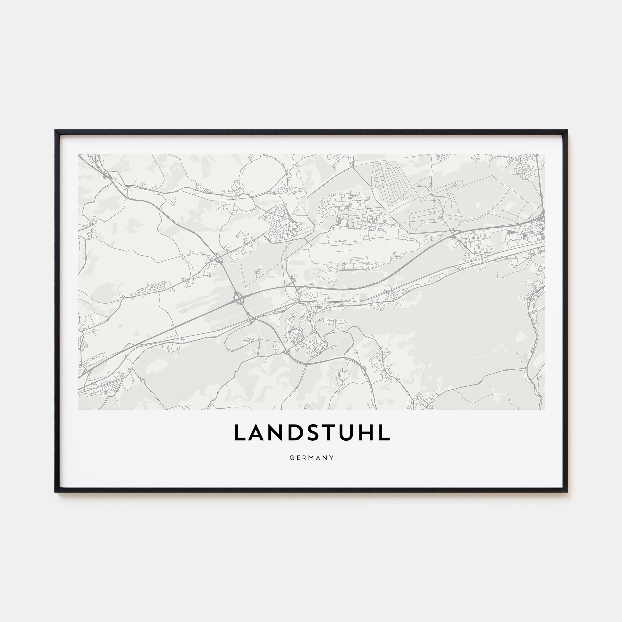 Landstuhl Map Landscape Poster