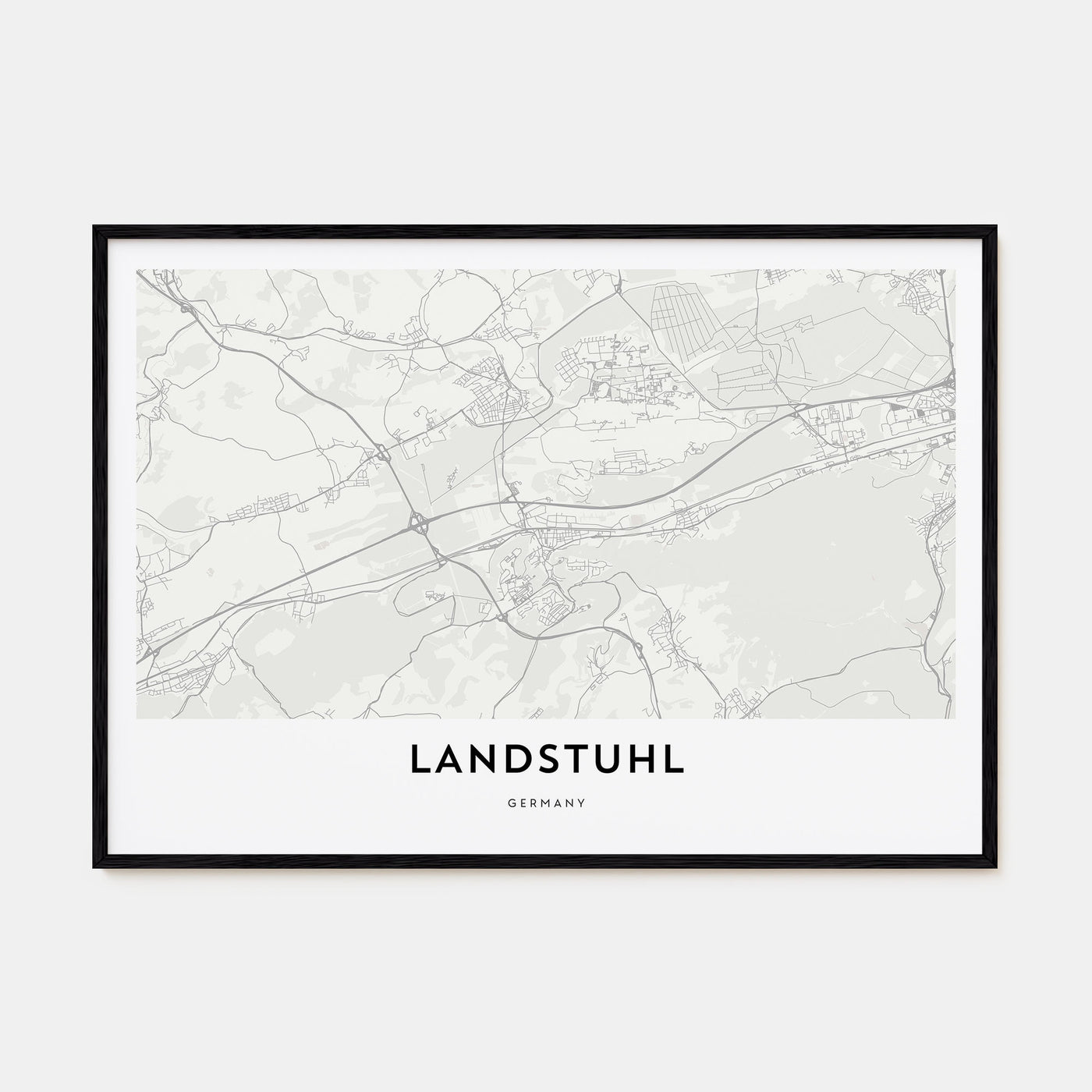 Landstuhl Map Landscape Poster