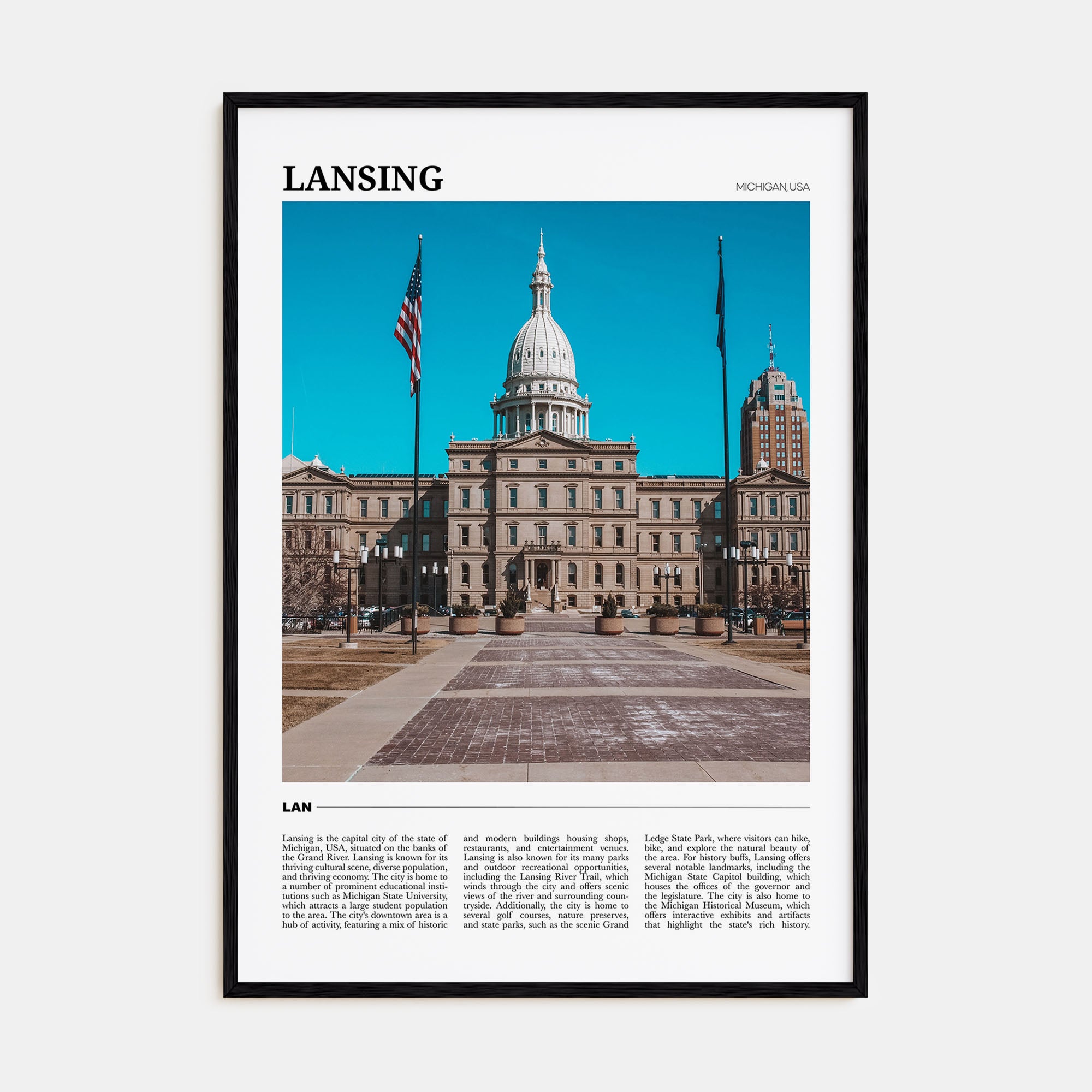 Lansing Travel Color No 1 Poster