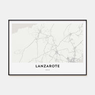Lanzarote Map Landscape Poster
