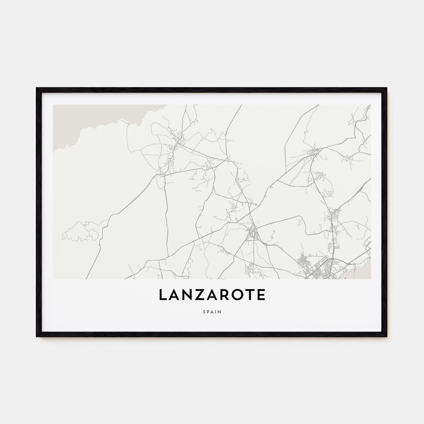 Lanzarote Map Landscape Poster
