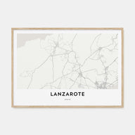 Lanzarote Map Landscape Poster