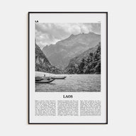 Laos Travel B&W No 1 Poster