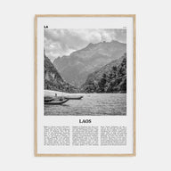 Laos Travel B&W No 1 Poster