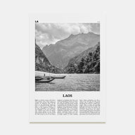 Laos Travel B&W No 1 Poster