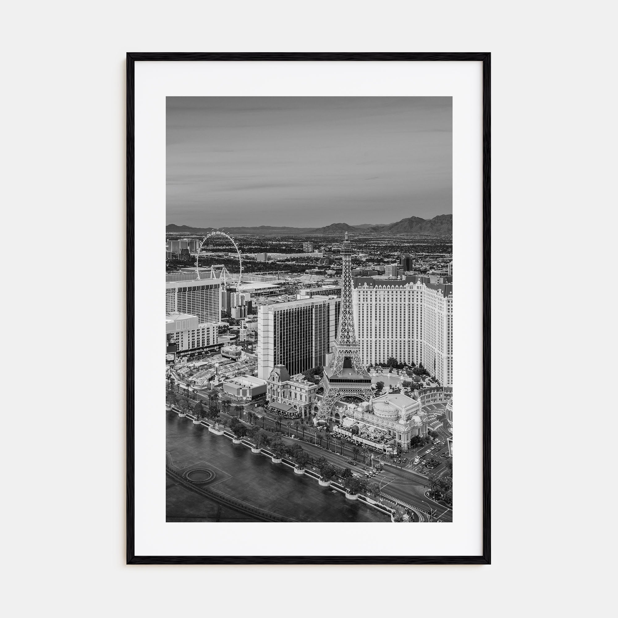Las Vegas Photo B&W Poster