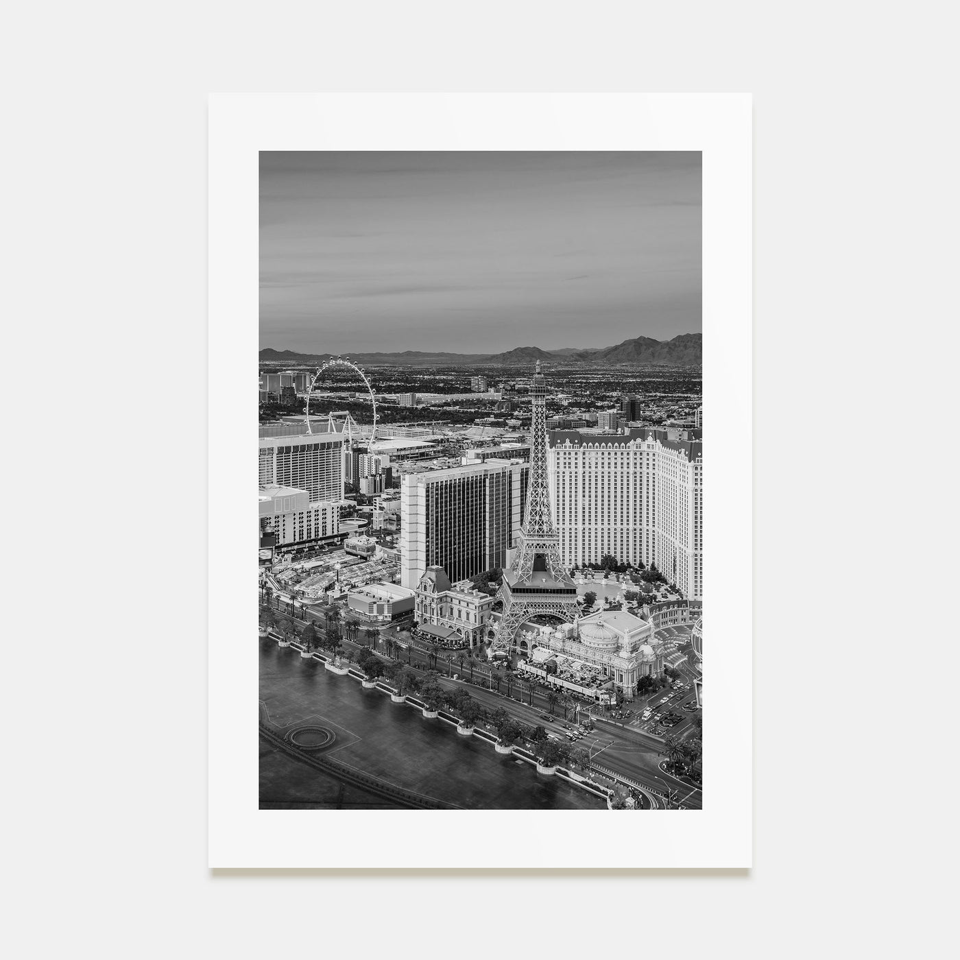 Las Vegas Photo B&W Poster
