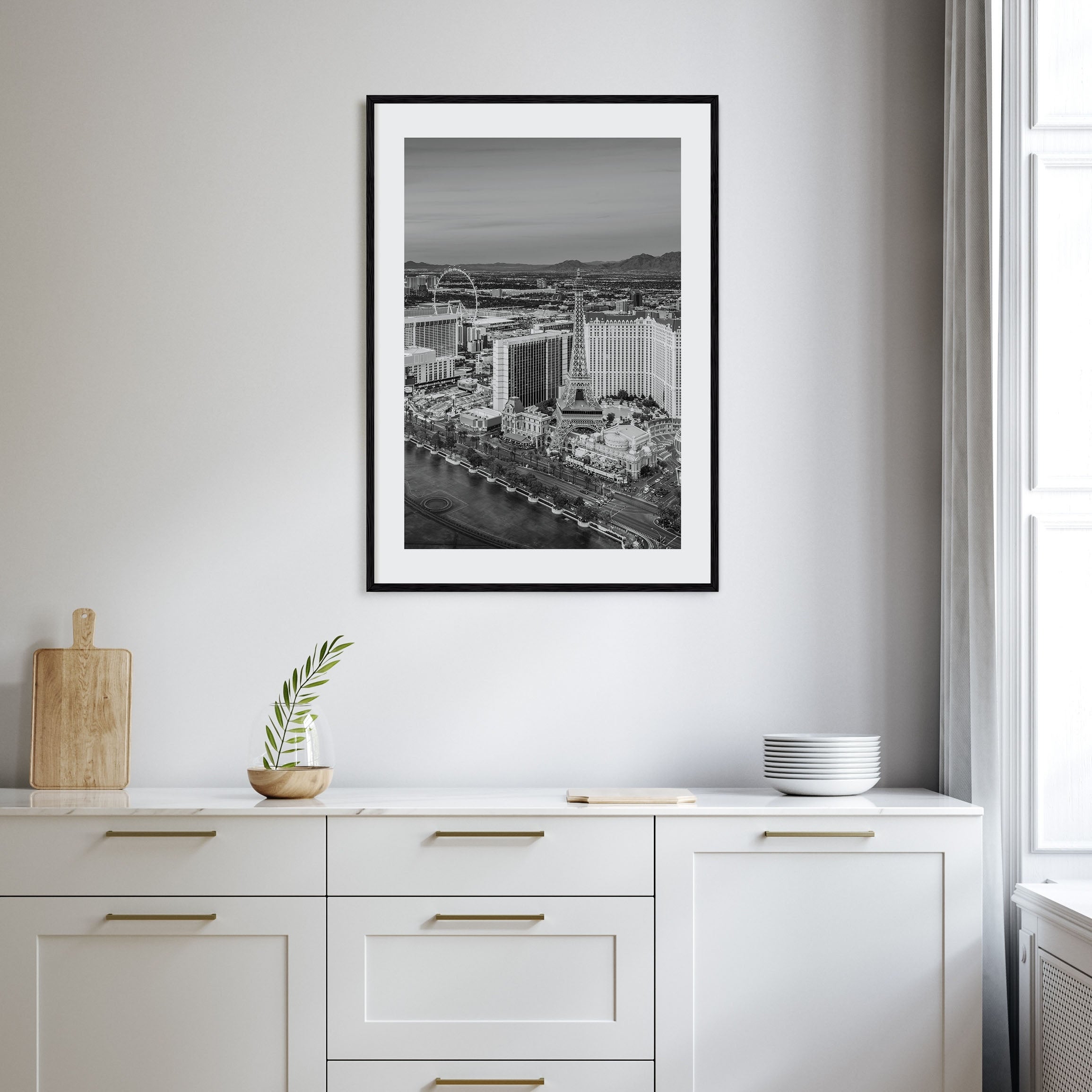 Las Vegas Photo B&W Poster