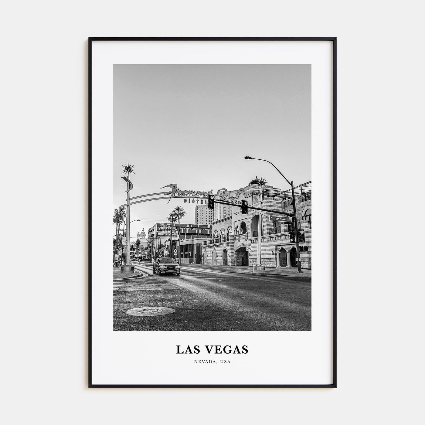 Las Vegas Portrait B&W No 3 Poster