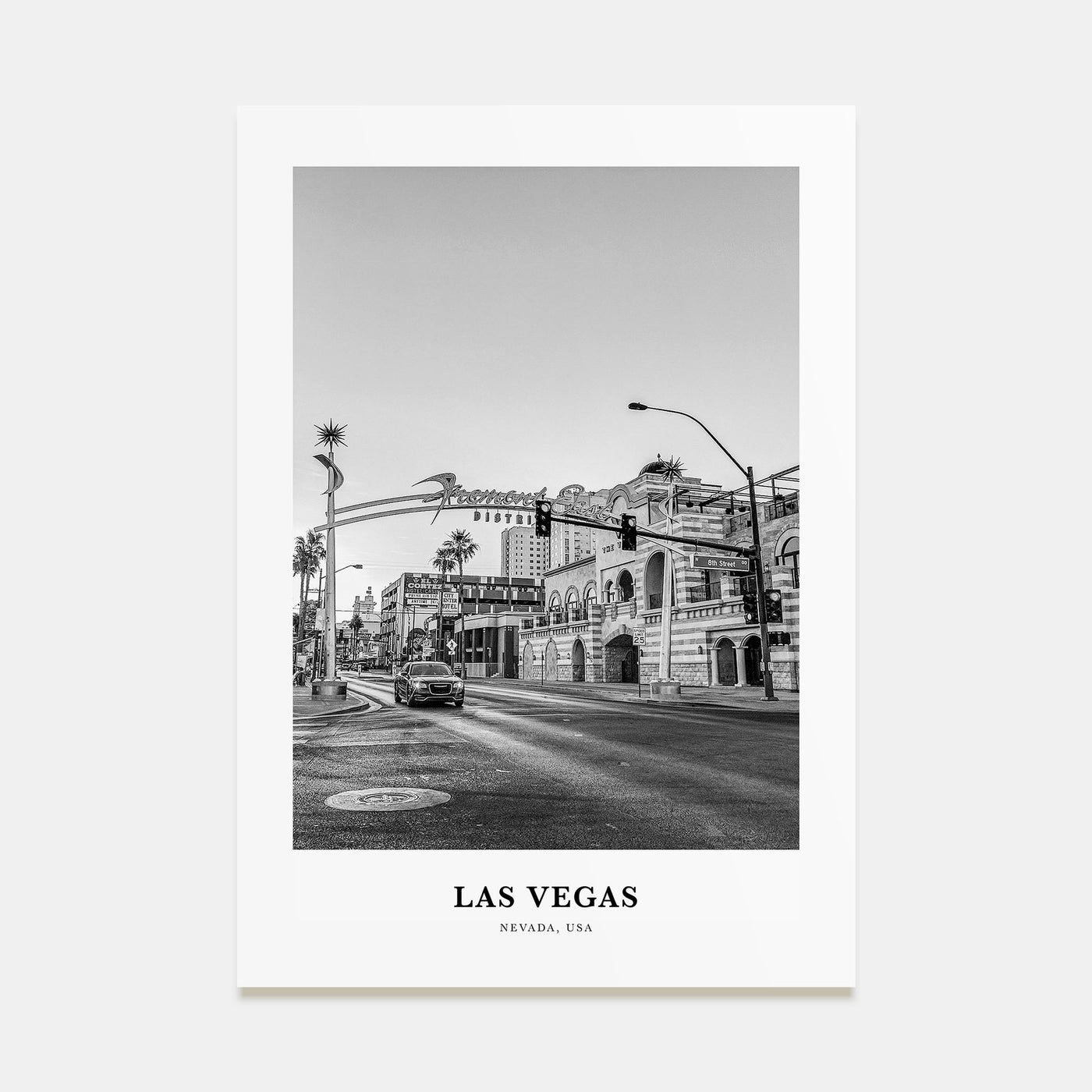 Las Vegas Portrait B&W No 3 Poster