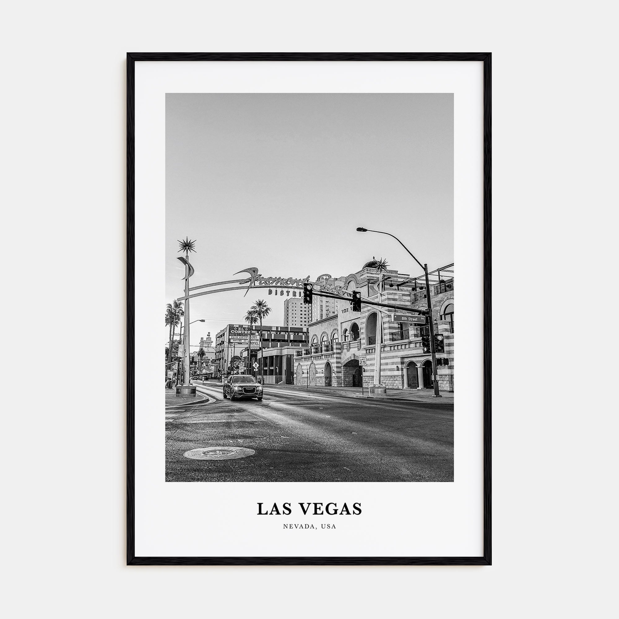 Las Vegas Portrait B&W No 3 Poster