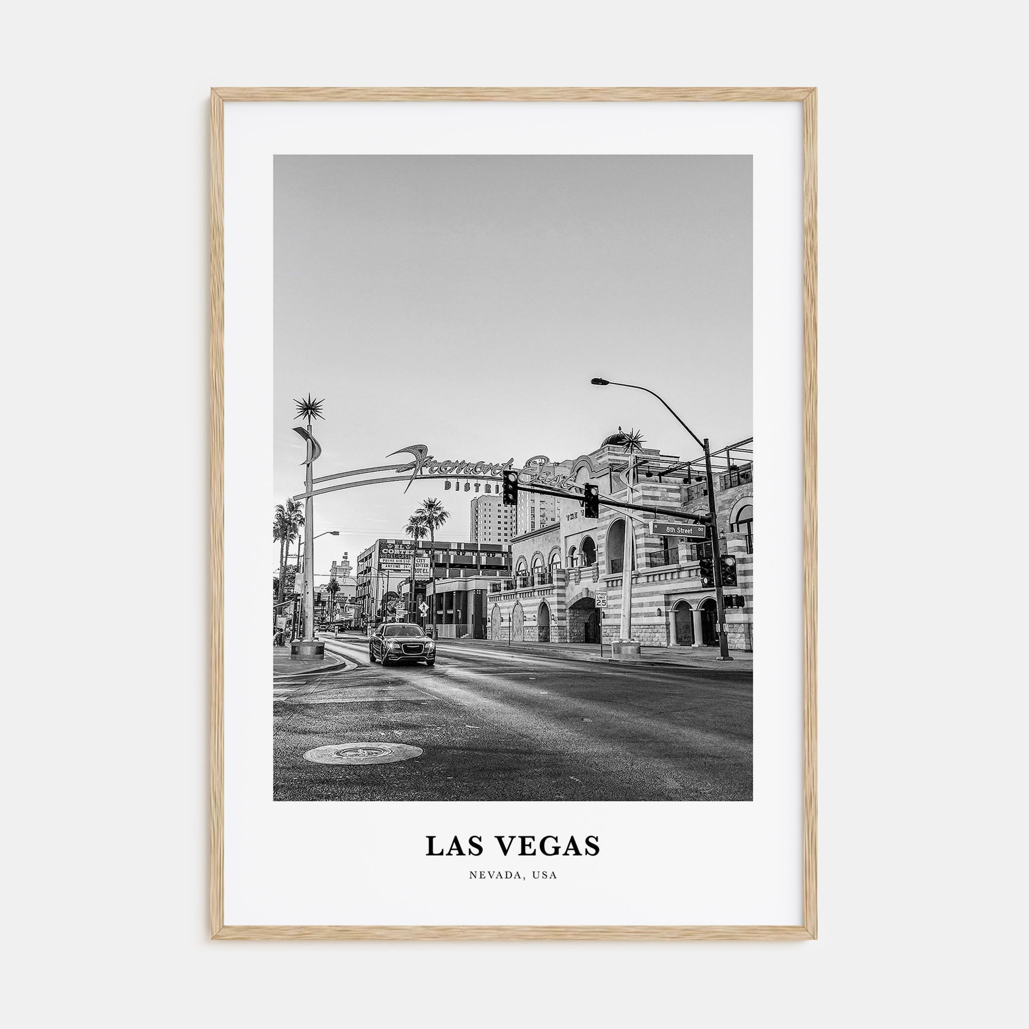 Las Vegas Portrait B&W No 3 Poster