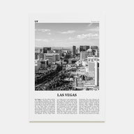 Las Vegas Travel B&W No 2 Poster