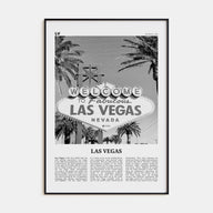 Las Vegas Travel B&W No 3 Poster
