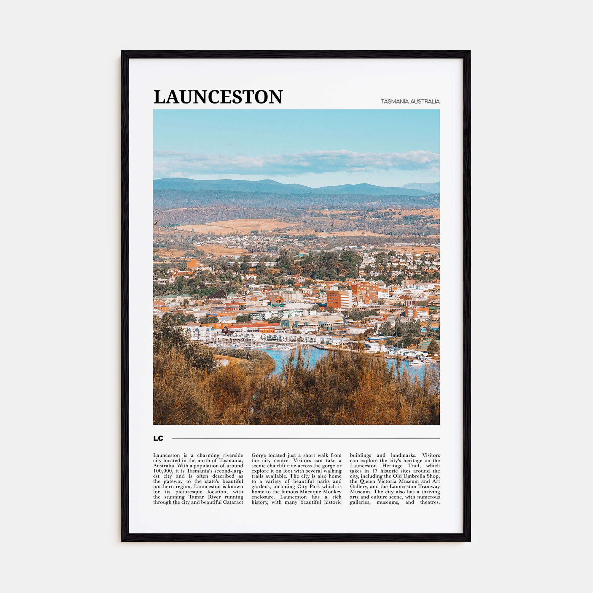 Launceston Travel Color Poster