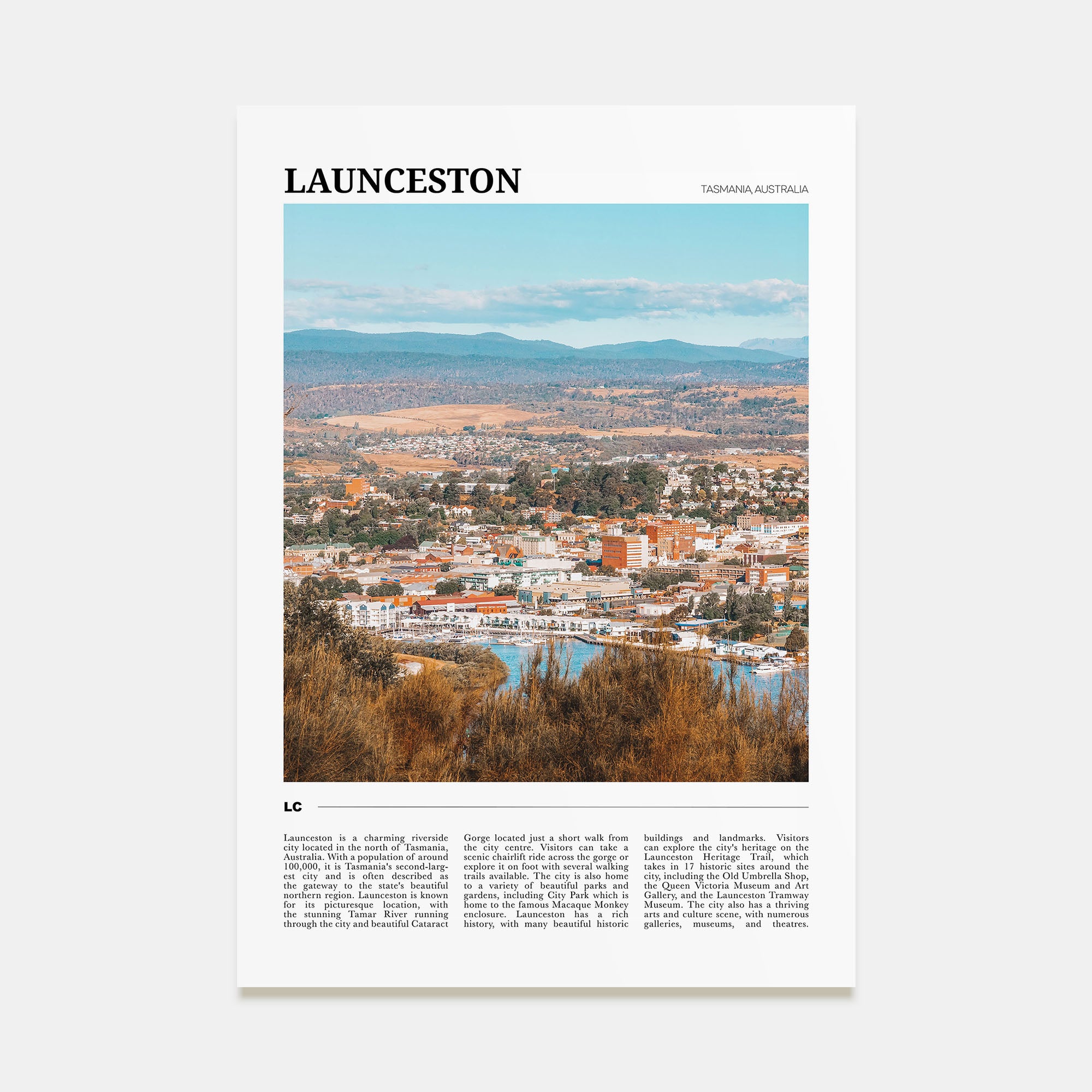 Launceston Travel Color Poster