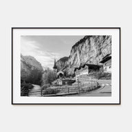 Lauterbrunnen Landscape B&W Poster