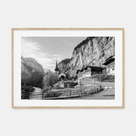 Lauterbrunnen Landscape B&W Poster