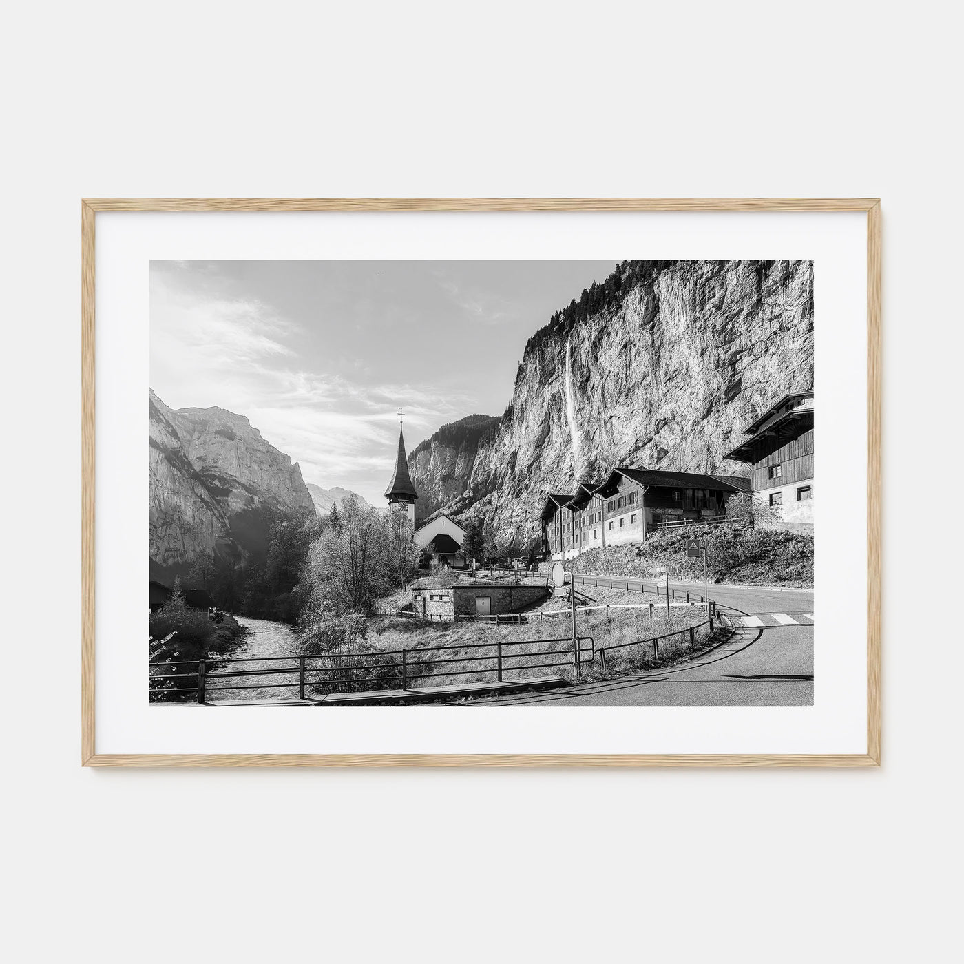 Lauterbrunnen Landscape B&W Poster