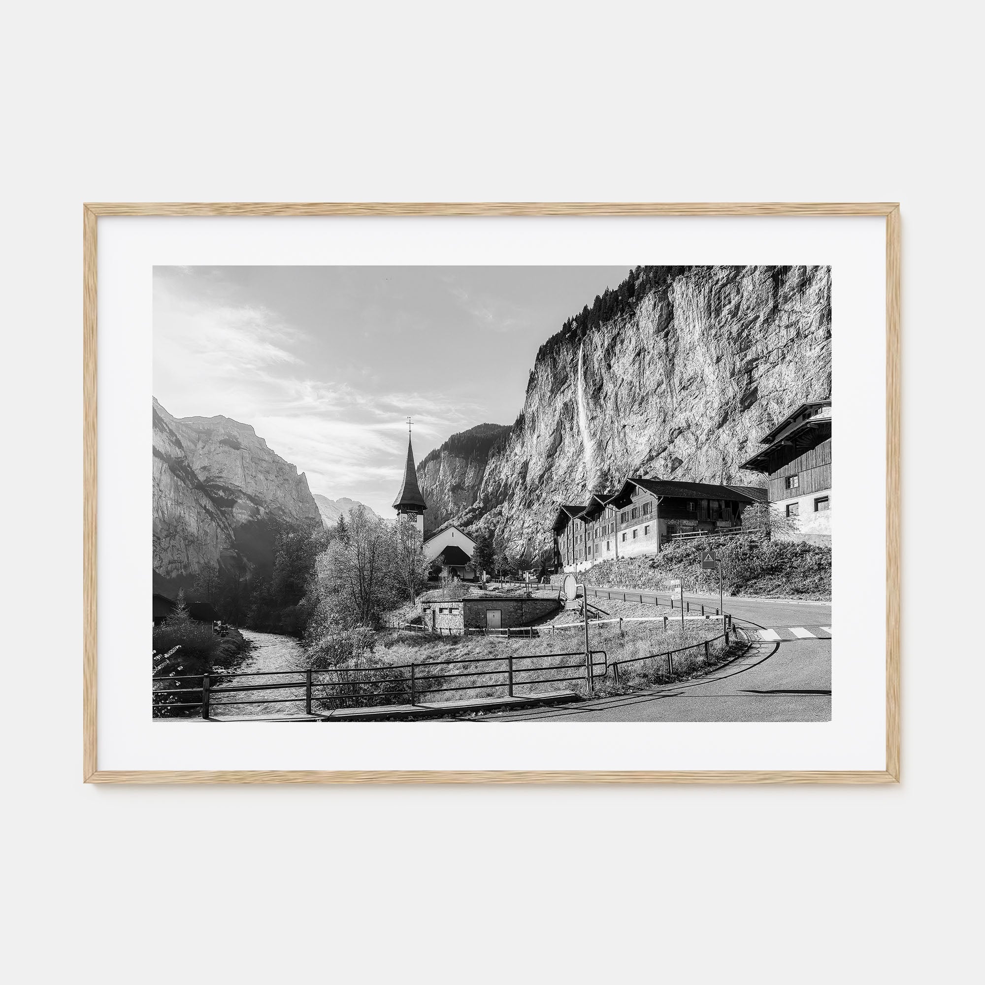 Lauterbrunnen Landscape B&W Poster