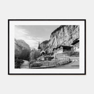 Lauterbrunnen Landscape B&W Poster