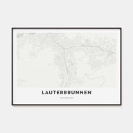 Lauterbrunnen Map Landscape Poster
