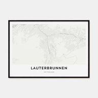 Lauterbrunnen Map Landscape Poster