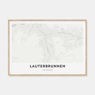 Lauterbrunnen Map Landscape Poster