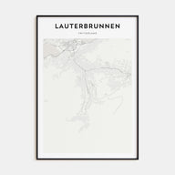 Lauterbrunnen Map Portrait Poster