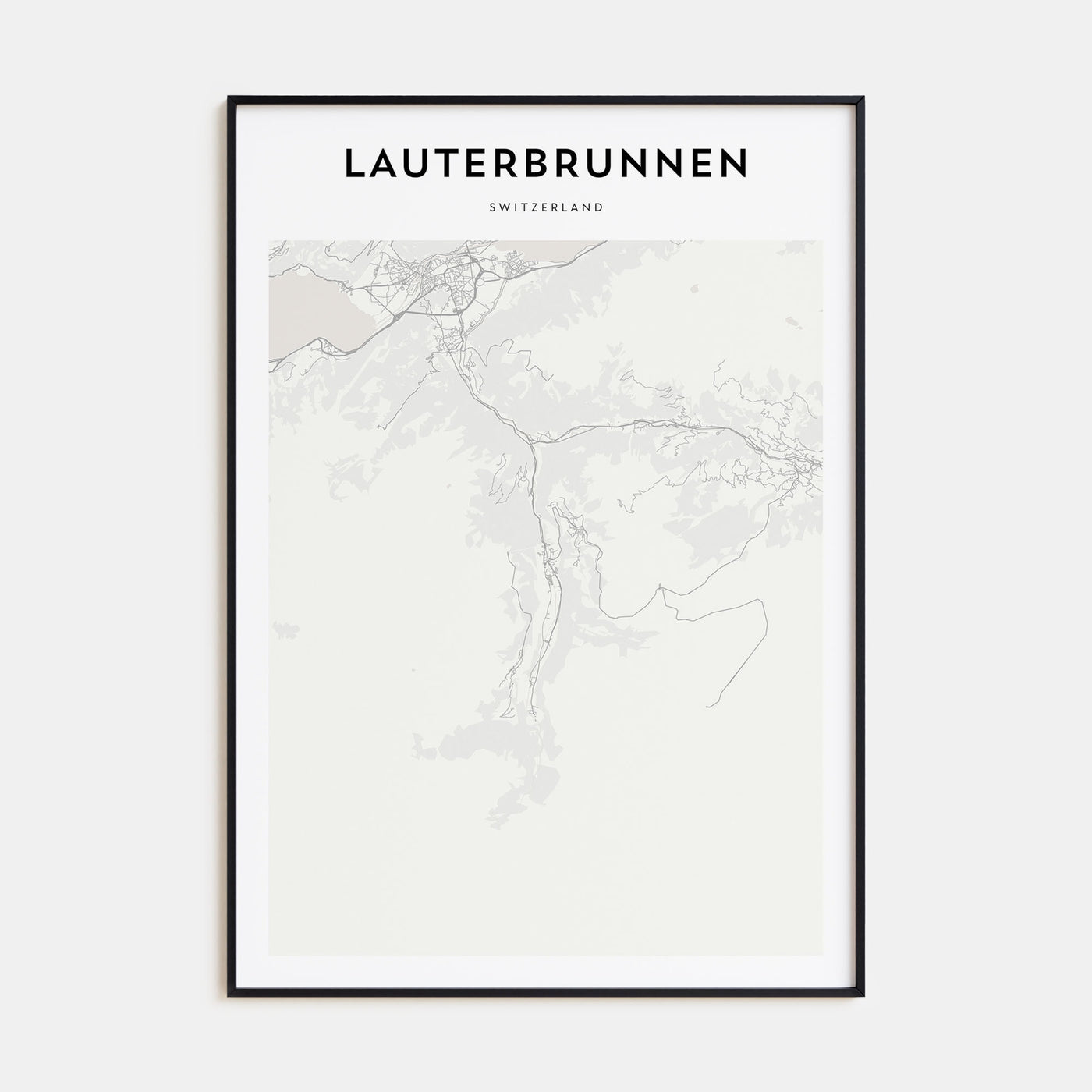 Lauterbrunnen Map Portrait Poster