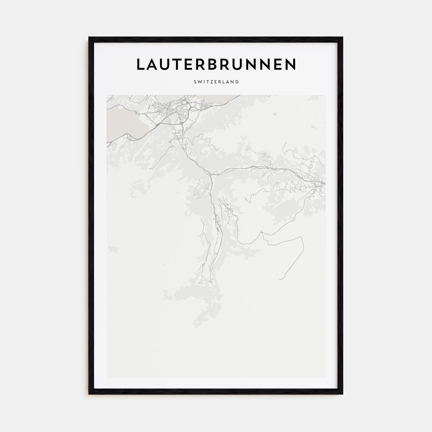 Lauterbrunnen Map Portrait Poster
