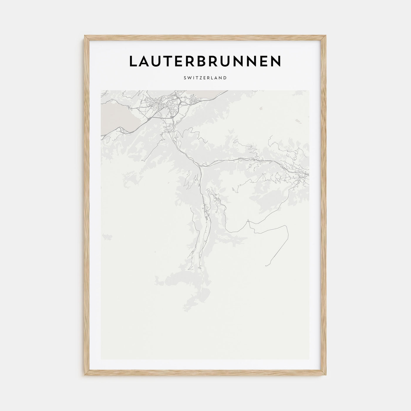 Lauterbrunnen Map Portrait Poster