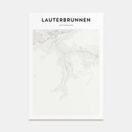 Lauterbrunnen Map Portrait Poster
