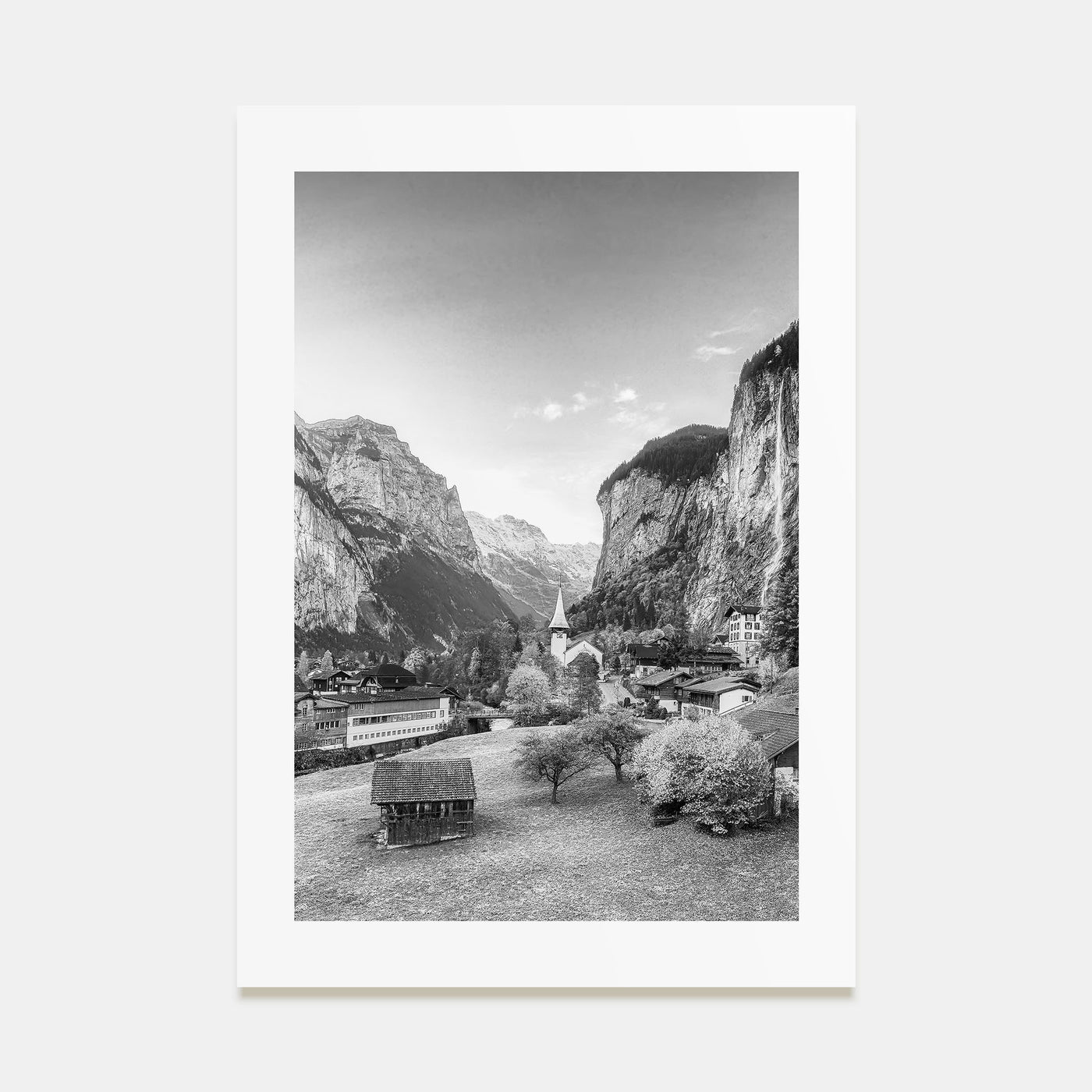 Lauterbrunnen Photo B&W Poster