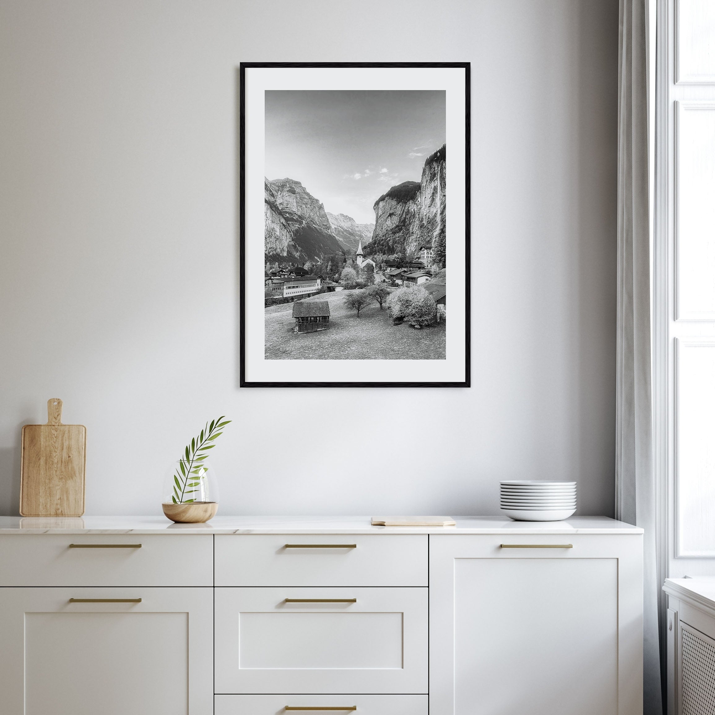 Lauterbrunnen Photo B&W Poster