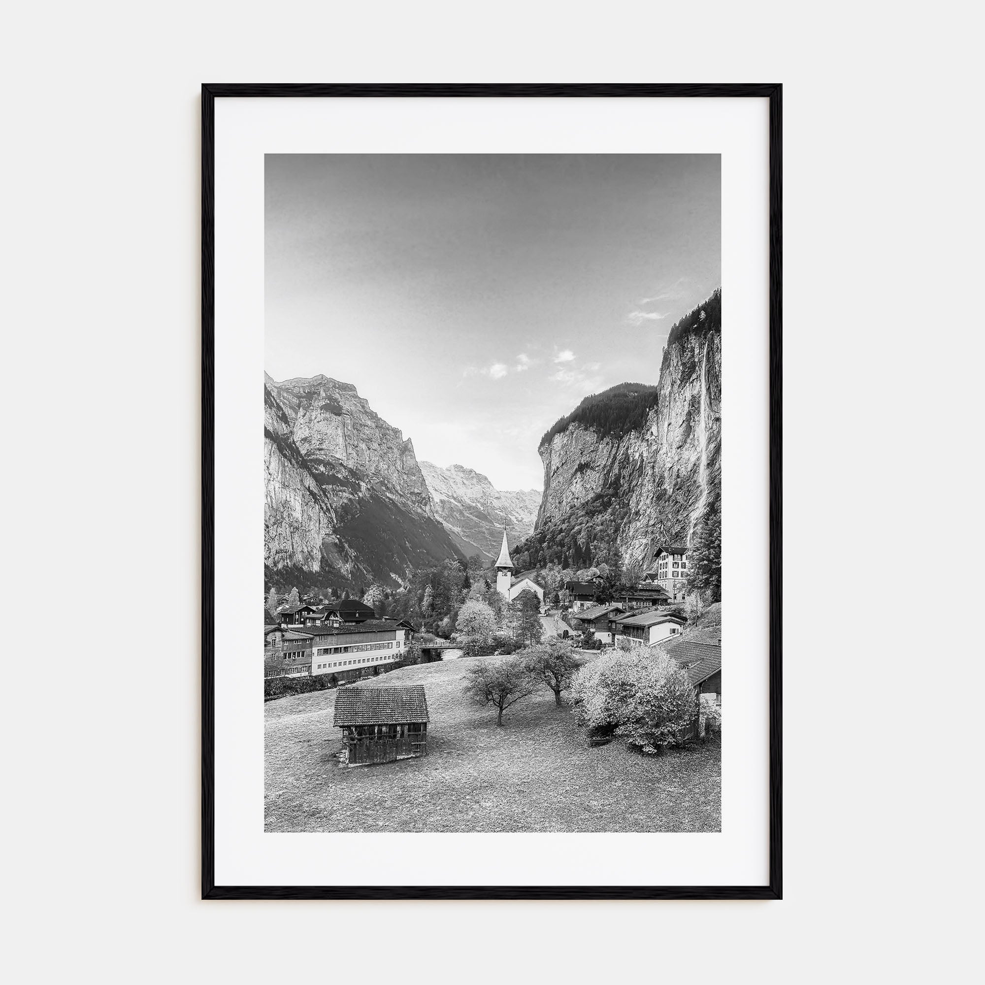 Lauterbrunnen Photo B&W Poster