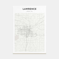 Lawrence, Kansas Map Portrait Poster