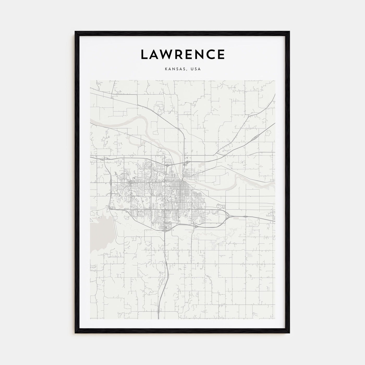 Lawrence, Kansas Map Portrait Poster