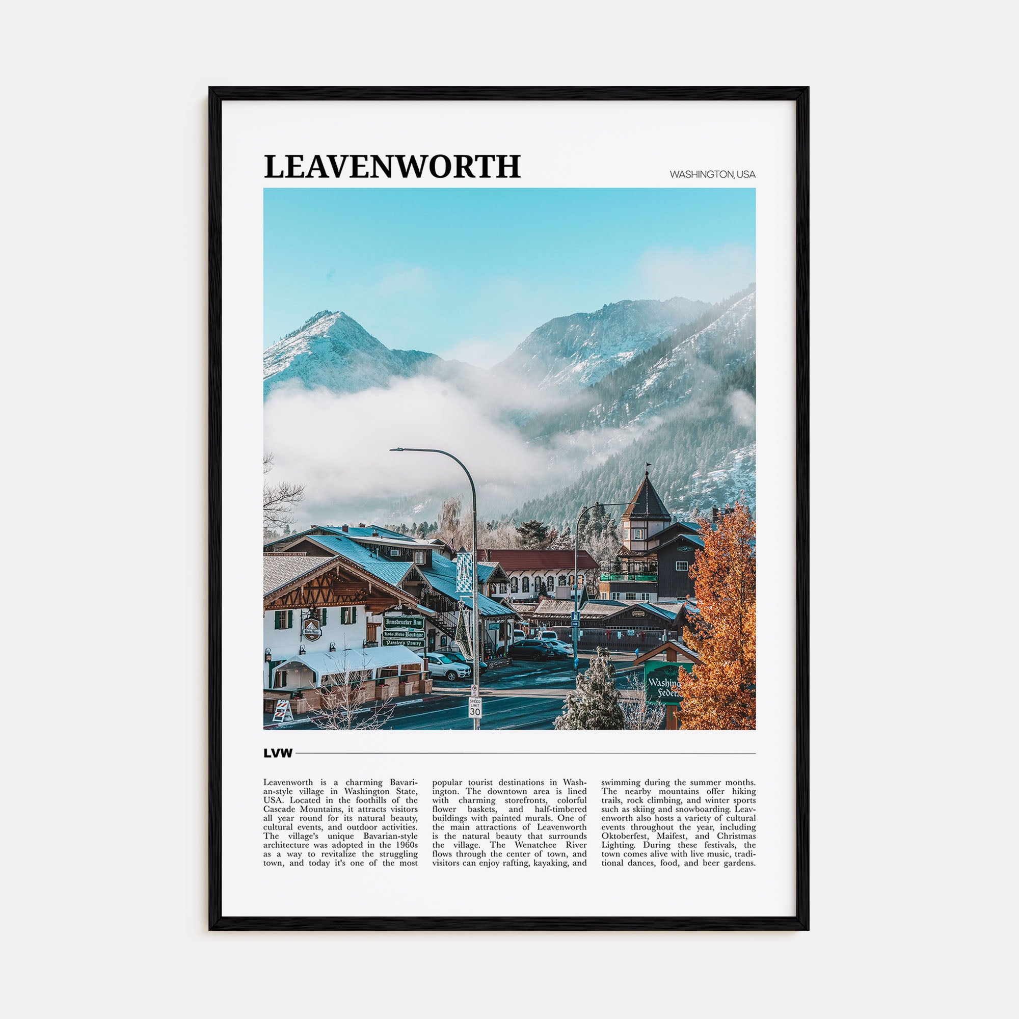 Leavenworth Travel Color Poster